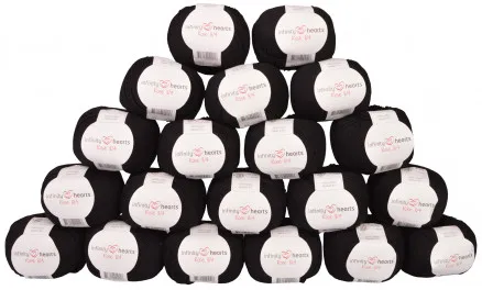 Infinity Hearts Rose 8/4 Garnpakke Unicolor 01 Sort - 20 stk - Infinity Hearts Rose 8/4 Garnpakke Unicolor 01 Sort - 20 stk